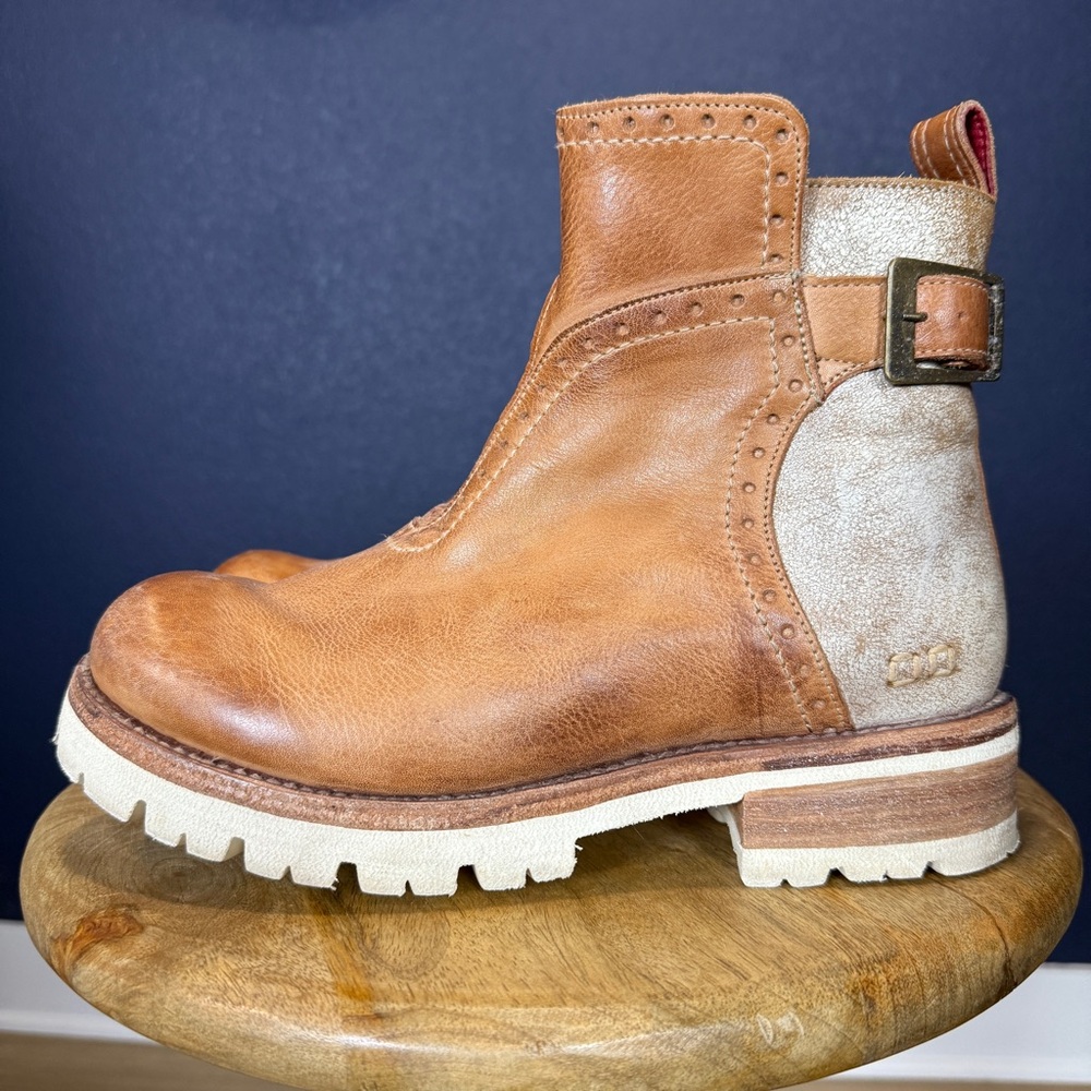 Bed Stu Brianna Ankle Boots | Tan & Cream | Size 9.5 - Picture 3 of 9